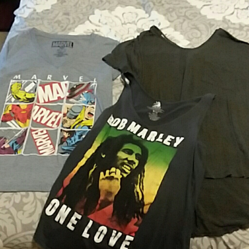 3 medium tops